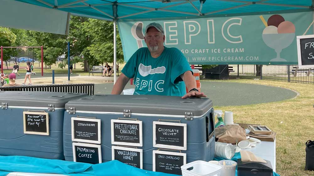 Epic Icecream vendor at the market