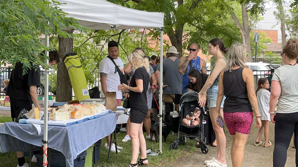 outdoor scene at the market